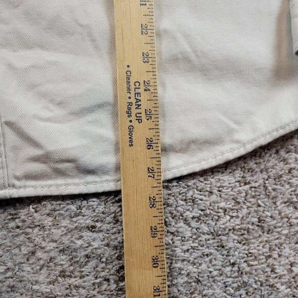 Lucky Brand Denim Jacket Mens Large Beige Button Up Casual Denim Pockets - Picture 5 of 7